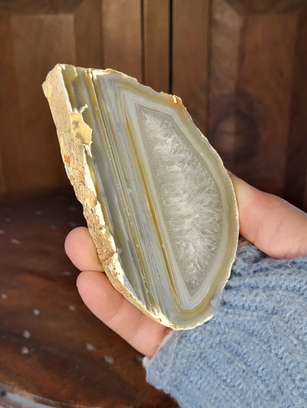 Polished Natural Agate Geode Slice